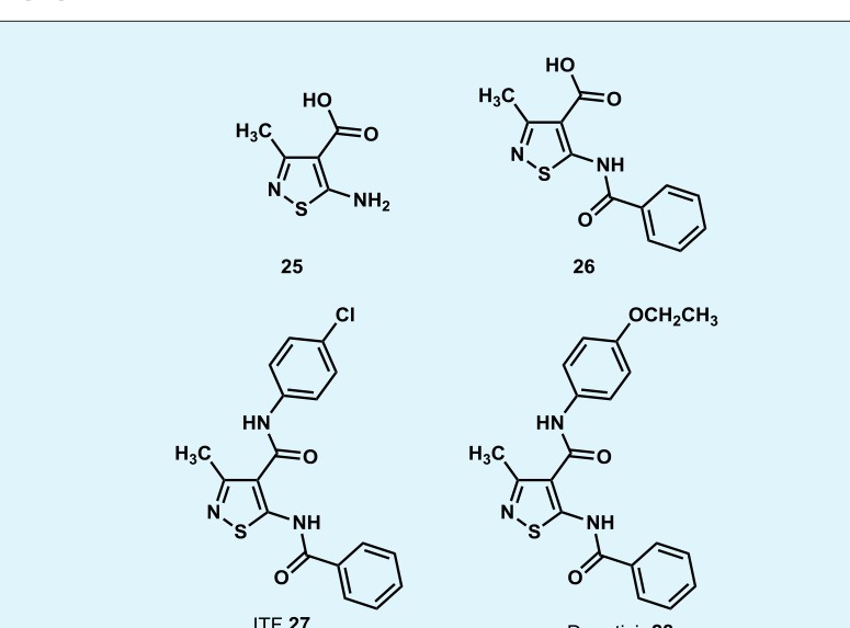 Figure 1: Structural features of Isothiazoles.