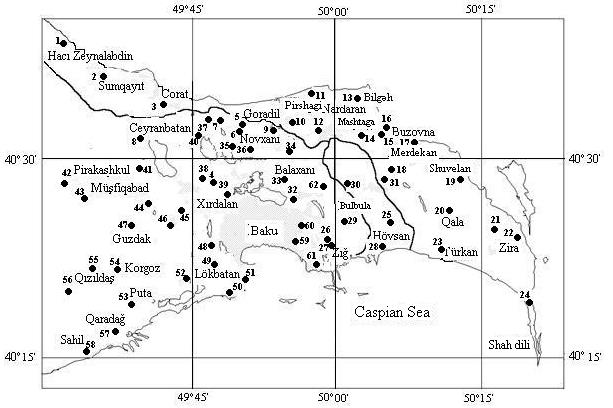 Figure 6: Percentage of meet’s with _Eremias arguta_, by months, on Absheron peninsula.