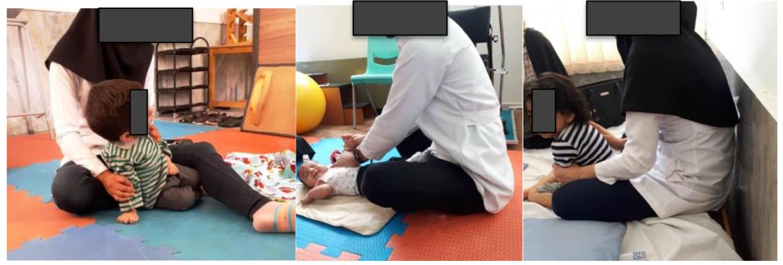 Figure 1: Working postures of the occupational therapist.