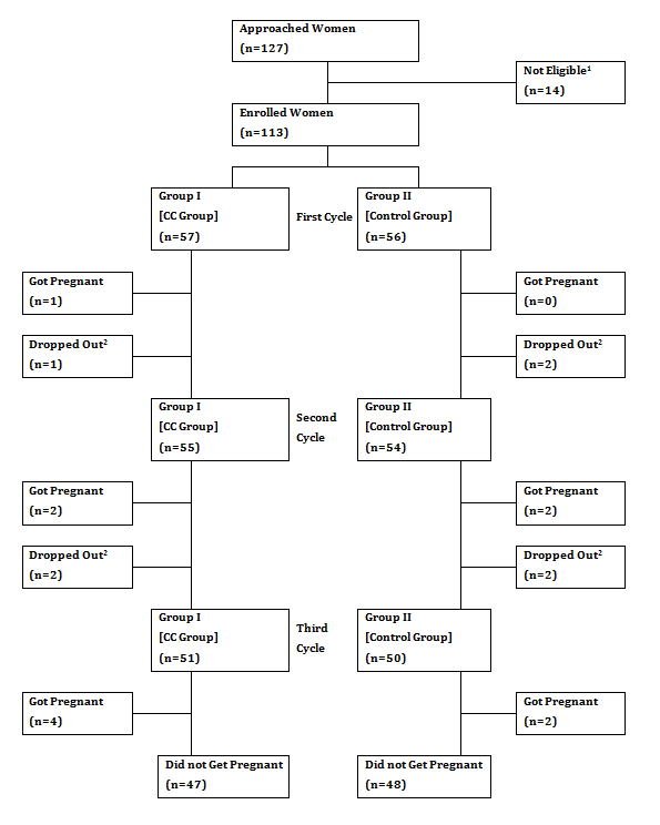Figure 1: Flow-Diagram showing Study Course.