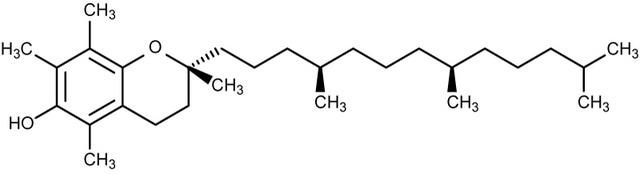 Figure 1: Structural formula [6]_._ • Dose: 10 mg/ day recommended dose for humans per os. • **Absorption:** Well absorbed. Bioavailability > 80%.