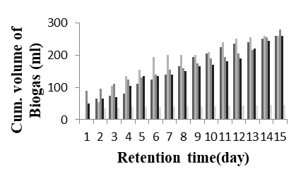 Figure 2: Cumulative production of Biogas.