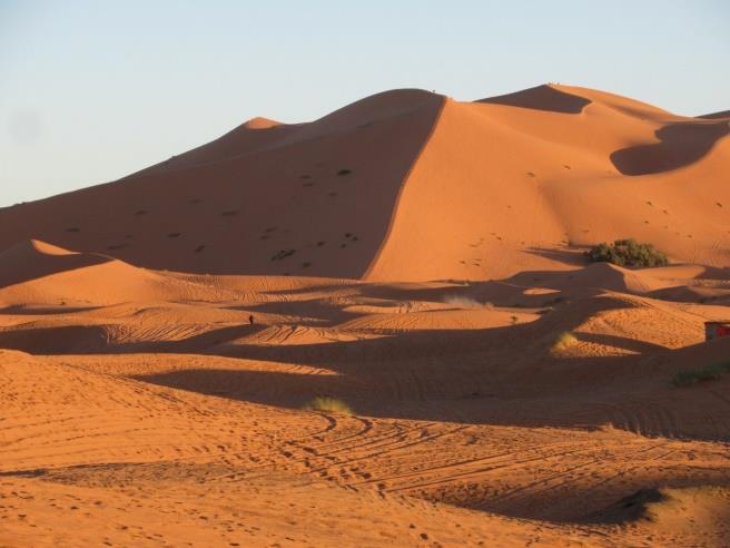 Figure 7: Here is the oasis of Merzouga on the fringe of the Sahara.