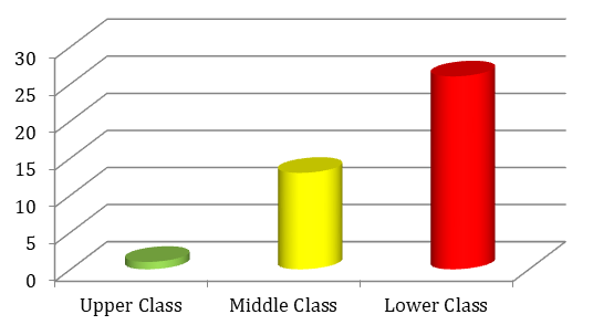 Figure 5: Number of Patients according to Socio- economic status.