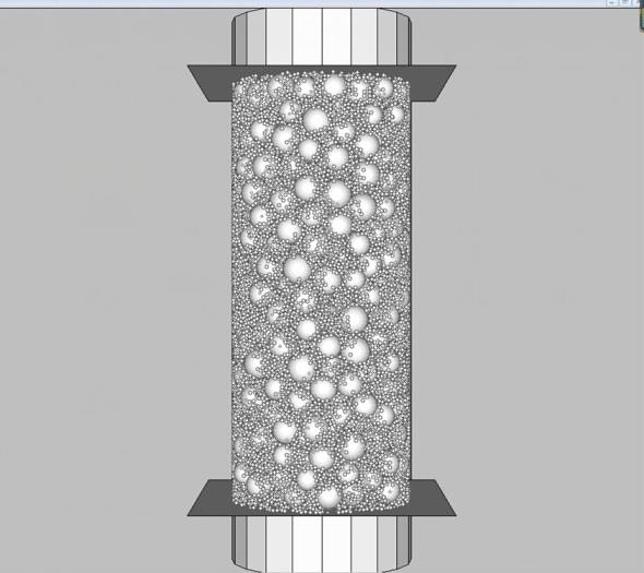Figure 7: Comparison of numerical and actual uniaxial experiment.