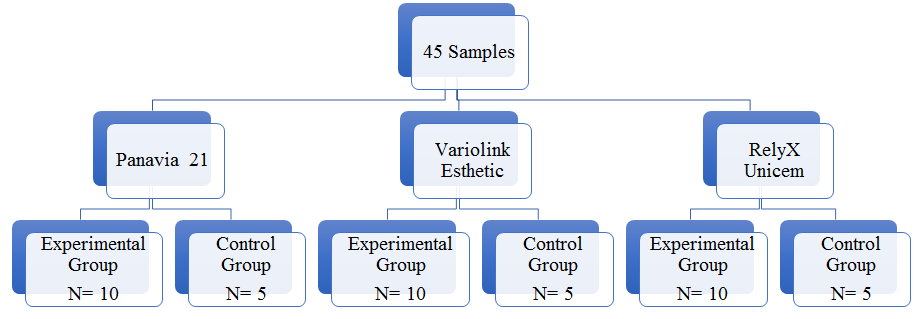 Figure 3: Experimental and control groups of the study.