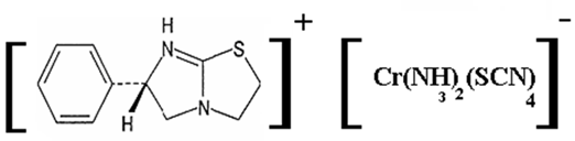 Figure 1: Levamisole ion-pair complexes.