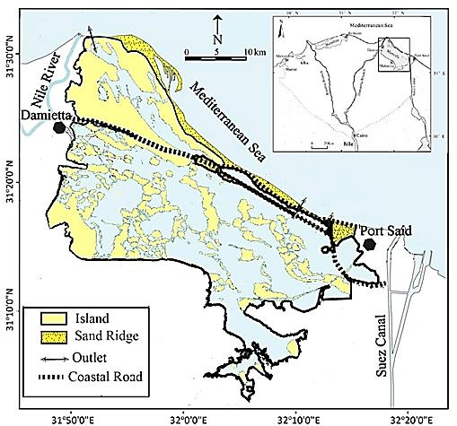 Figure 1: The study area of Manzala Lake.