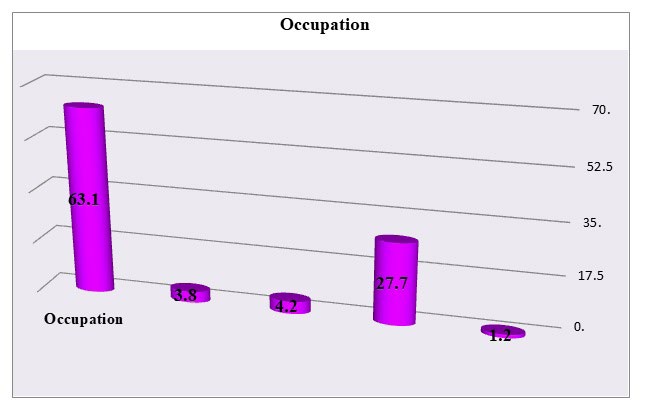 Figure 4: Distribution of samples according to occupation.