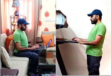 Figure 1: Sit and Stand Active work station for WFH.