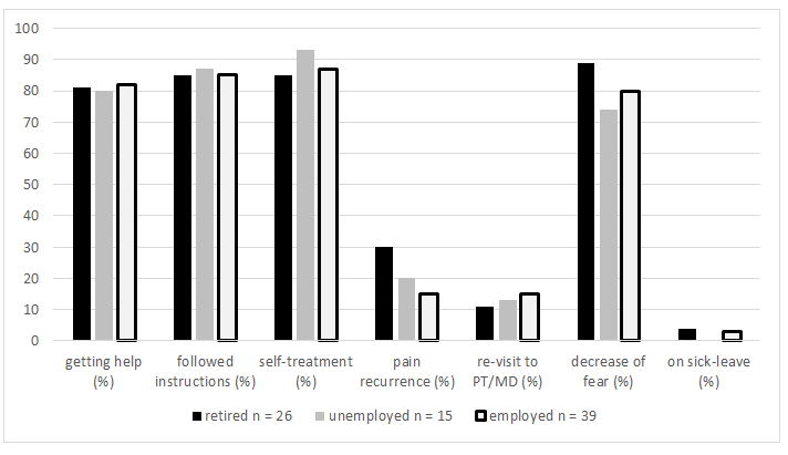 Figure 3: Summarized results about clients` experiences of the direct access practice.