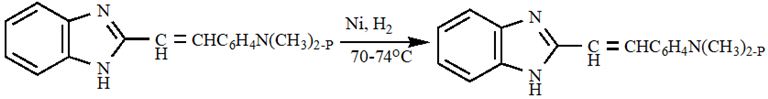 Figure 3: Hydrogenation reaction of benzimidazole.