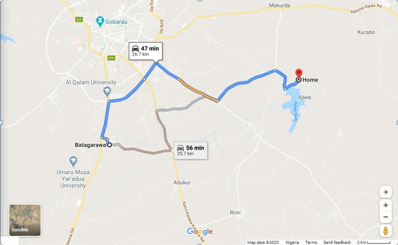 Figure 1: Adopted from google map.