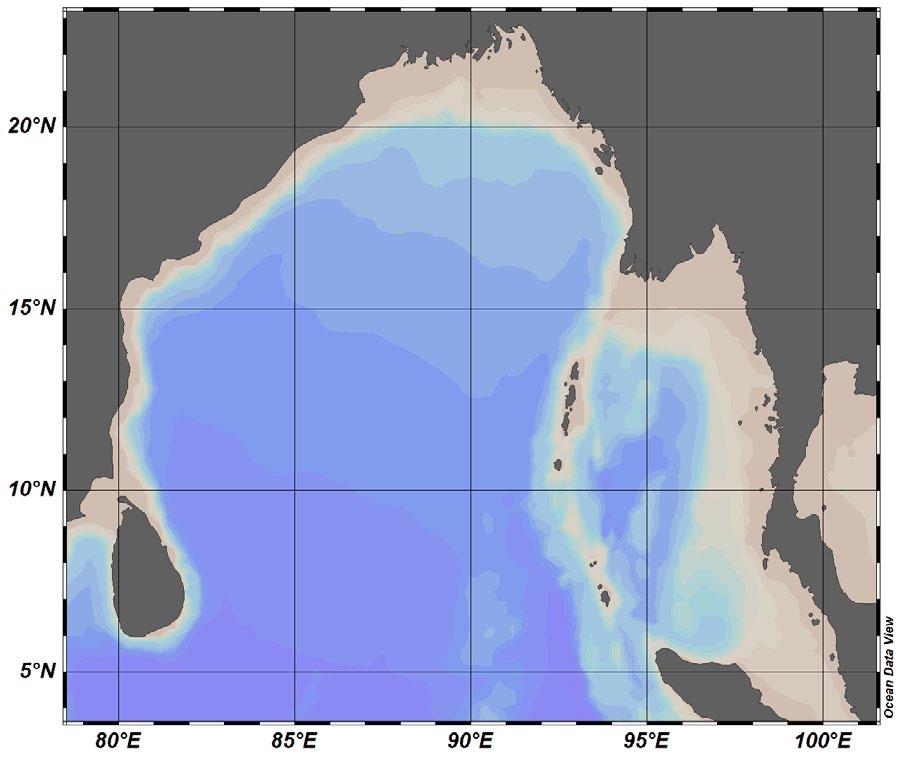 Figure 1: Bay of Bengal Basin, the study area.
