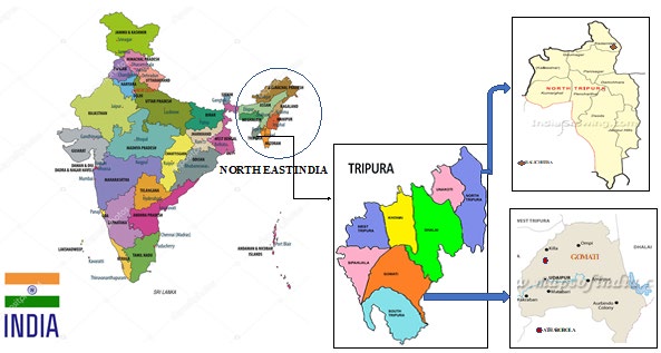 Figure 1: Map showing the survey areas. Source: www.google.com [3]