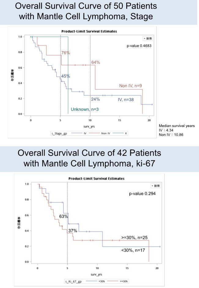 Figure 2: Overall survival of patients according to stages, non-stage versus stage IV disease of patients.