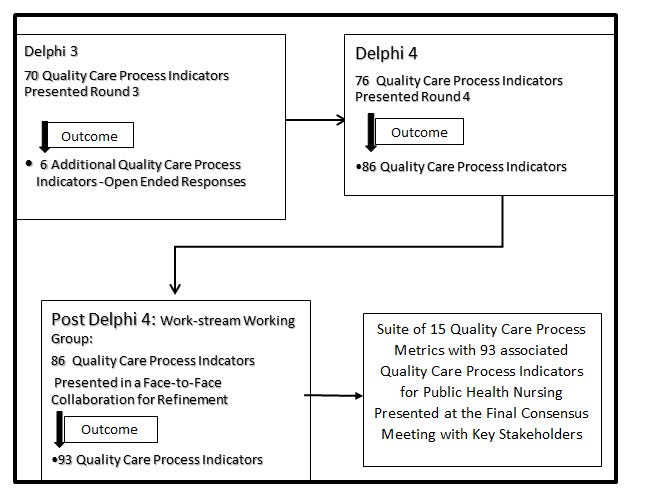 Figure 3: Number of Quality Care Process Indicators -Delphi Rounds 3 & 4.