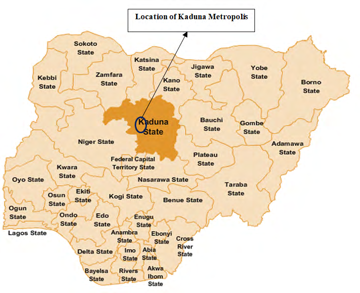 Figure 1: Map of Nigeria Showing the Study Area [12].