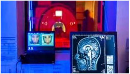 Figure 5: ** Vitaly Napadow, a neuroscientist at Harvard Medical School and Massachusetts General Hospital, studies how the brain perceives pain. To do that, he uses electroencephalography to track the brain wave patterns of patients with chronic lower back pain.(Courtesy: National Geographic Magazine, Jan. 2020).