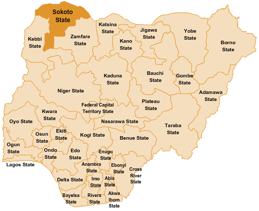 Figure 1: Map of Nigeria Showing Sokoto State.