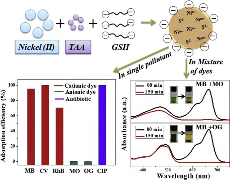 Figure 7: The results showed that, the obtained COF nanocomposites exhibited a high surface area of 42-509 m2 g−1 with a hierarchical porous structure and high thermal decomposition. COF nanocomposites (COF@GO, COF@g-C3N4, and COF@BN) were displayed as an efficient adsorbent for dye removal anionic dyes (Eosin dye and fluorescein) and cationic dyes (Fuchsine, and methylene blue).
