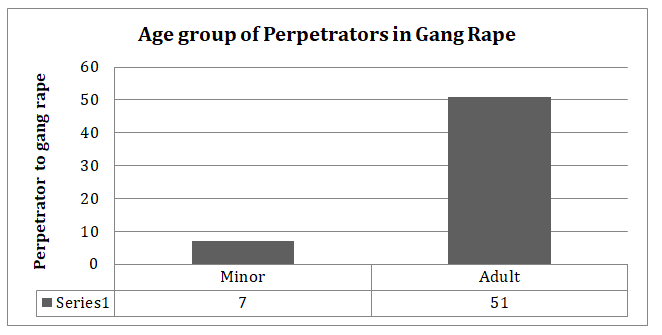 Figure 3: Age group of Gang Rape Perpetrators.