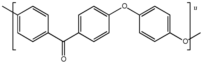 Figure 1: The chemical structure of PEEK material.