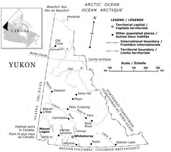 Figure 1: Yukon Territory with Herschel Island. (http:// atlas.gc.ca).