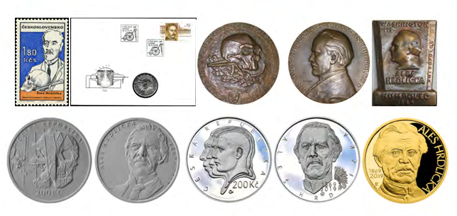 Figure 14: Collectible materials dedicated to Aleš Hrdlička.