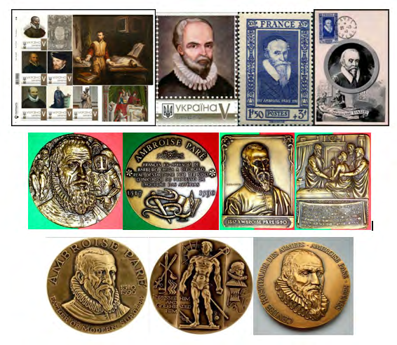 Figure 6: Collectible materials dedicated to Ambroise Paré.
