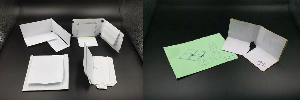 Figure 2: Quick and dirty prototypes for ideating the design of the Maskeeper.