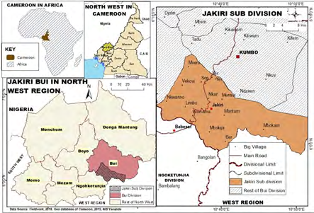 Figure 1: ** Location of Jakiri Sub-Division**.**