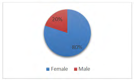 Figure 2: Graphics columns showing the belonging departments of pharmacy technicians.