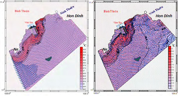 Figure 6: Distribution of mid-floor temperature spread after 5 days (left) and 10 days (right) of water discharge.