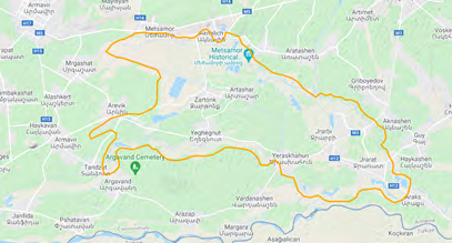 Figure 13: Location of Metsamor IBA.