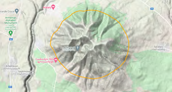 Figure 14: Location of Mount Ara IBA.