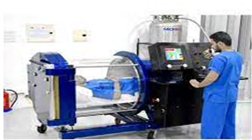 Figure 4: HBO2T Vacuum 98% Oxygen +2% Pure Ozone Gas.