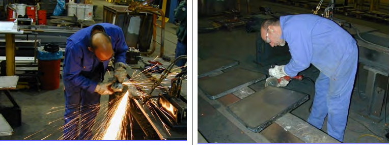 Figure 11: Deburring and chamfering directly after cutting to size.