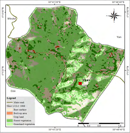 Figure 2: Land use/cover, Nkuv 1988.