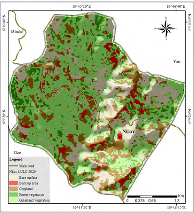 Figure 3: Land use/Land cover, Nkuv 2020.