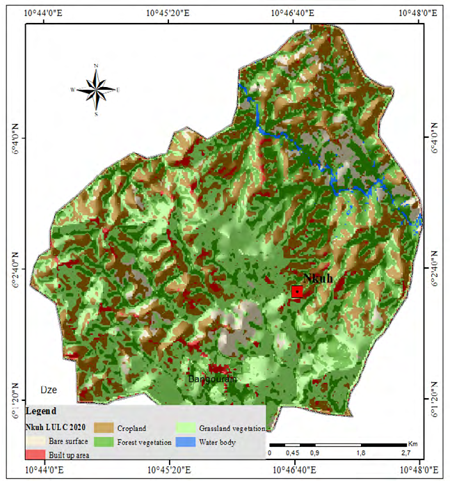 Figure 5: Land use/cover classes, Nkuh 2020.