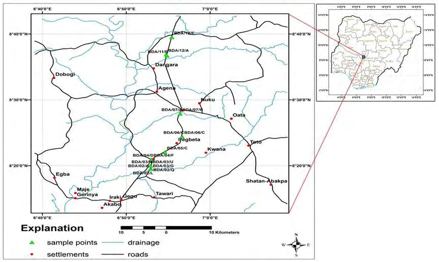 Figure 1: Map showing the location of the study area [1].
