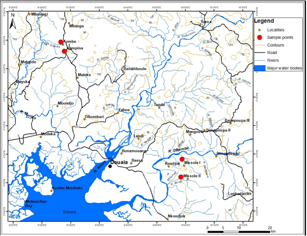 Figure 4: Sample location map of the study areas.