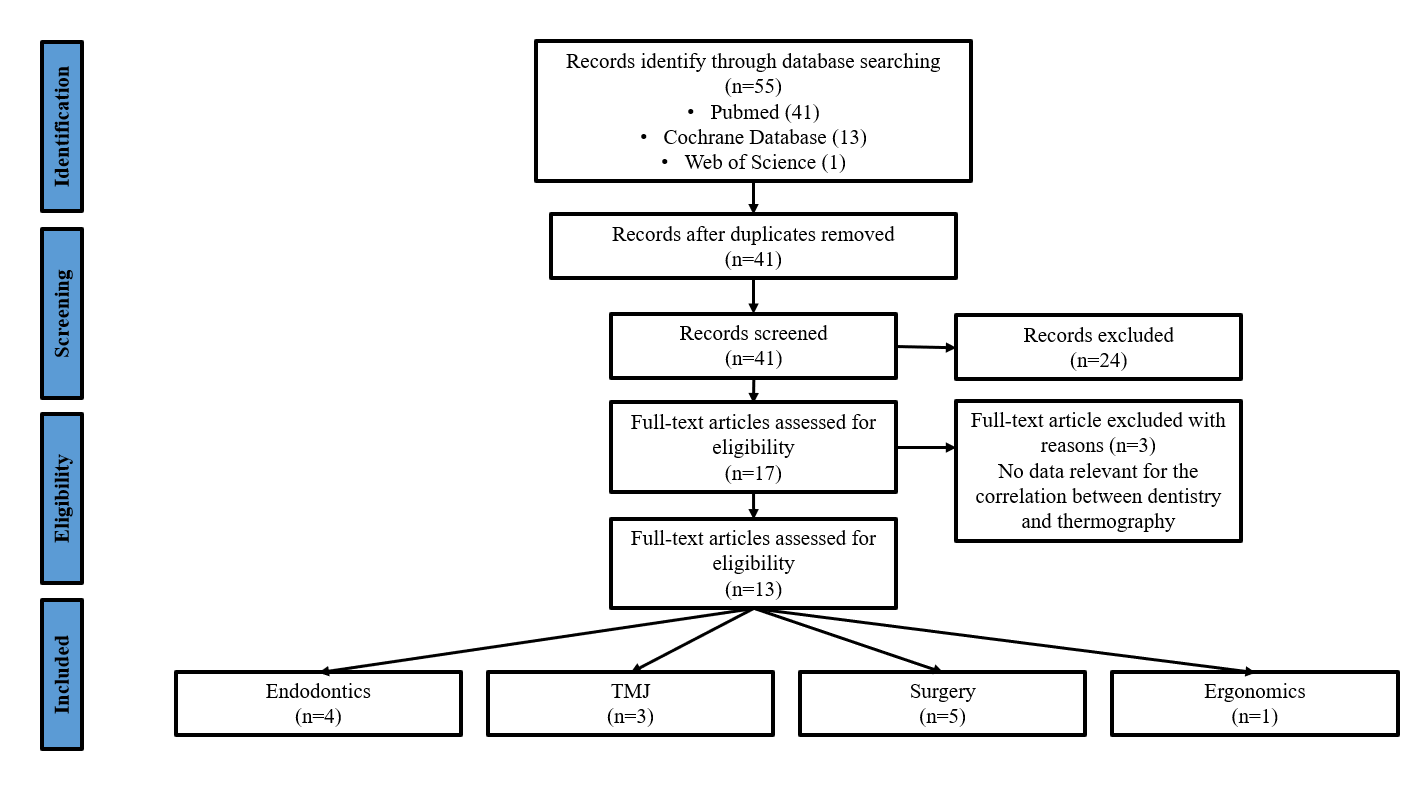 Figure 2: PRISMA chart with the selection process of the articles included.