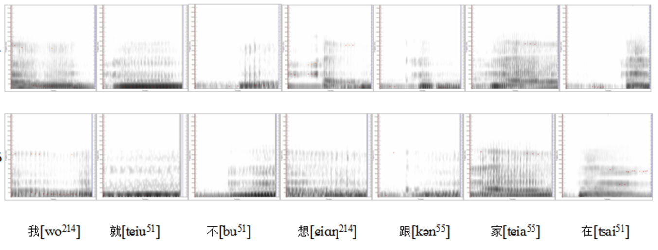 Figure 3: Spectrograms of Comparable Segments from S10.