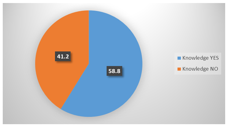 Figure 1: Percentage of Knowledge (n=136).