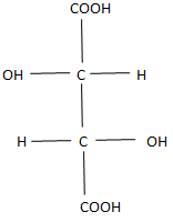 Figure 2: Shema of the molecules L-wine acid.