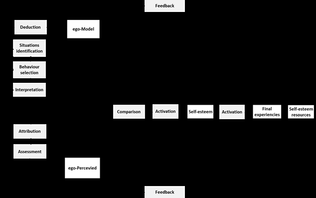 Figure 2: Processes of the self-esteem model [1].