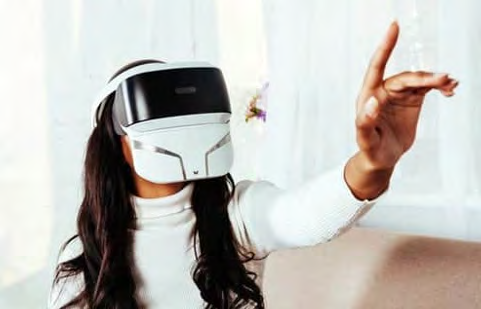Figure 2: Smell device integrated into the VR headset [16].