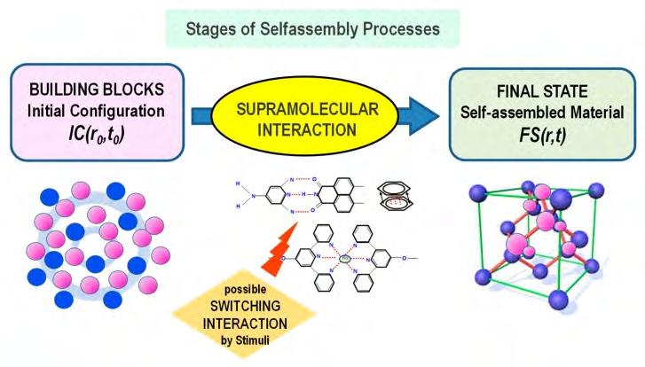 Figure 3: Conceptual scheme indicating the main stages of the self-assembly process in Nano science [3].